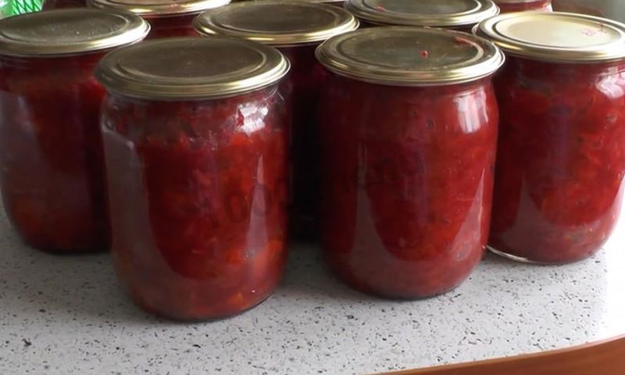 Рецепт заправки для борща на зиму с капустой