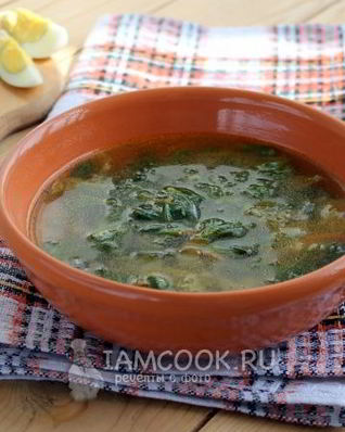 Зеленый борщ с крапивой