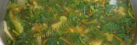 зеленый борщ с крапивой