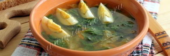 зеленый борщ с крапивой