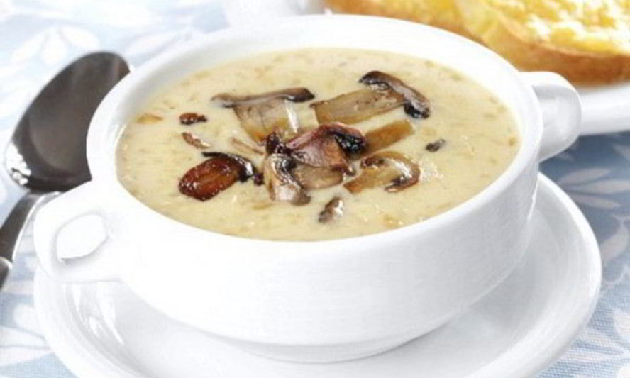 Рецепт грибного супа с сыром на курином бульоне