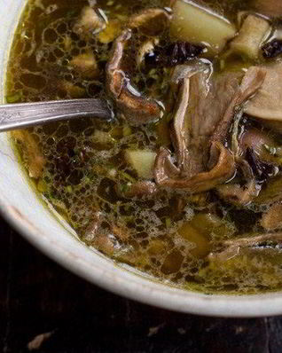 Быстрый грибной суп