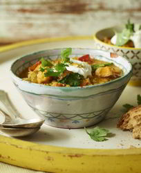 Чечевичный суп со шпинатом