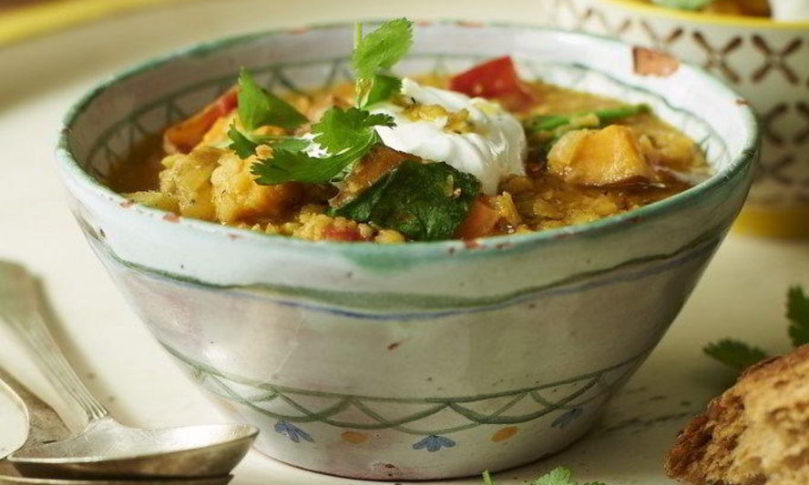 Рецепт чечевичного супа со шпинатом