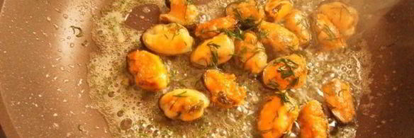 чесночный крем-суп с мидиями