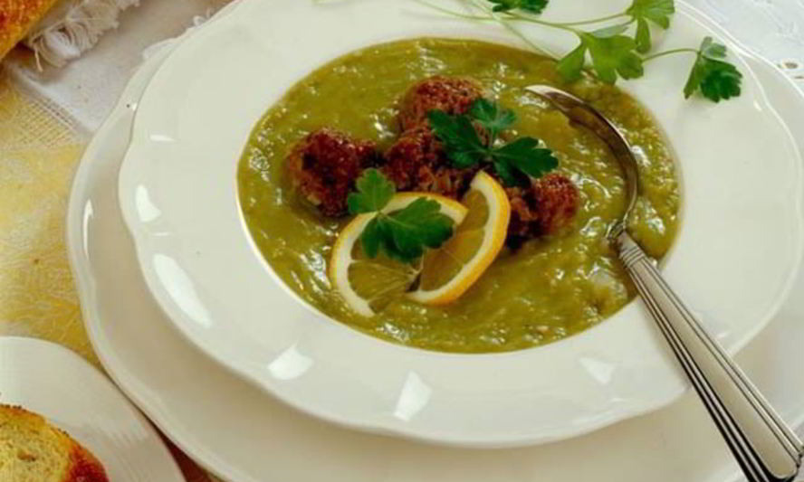 Рецепт горохового супа с фрикадельками