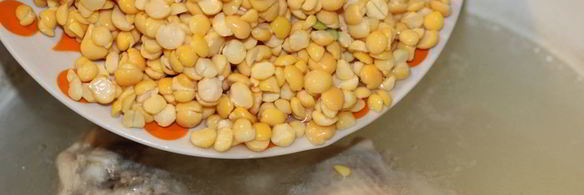 гороховый суп с копченой курицей