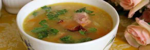 гороховый суп с копченостями