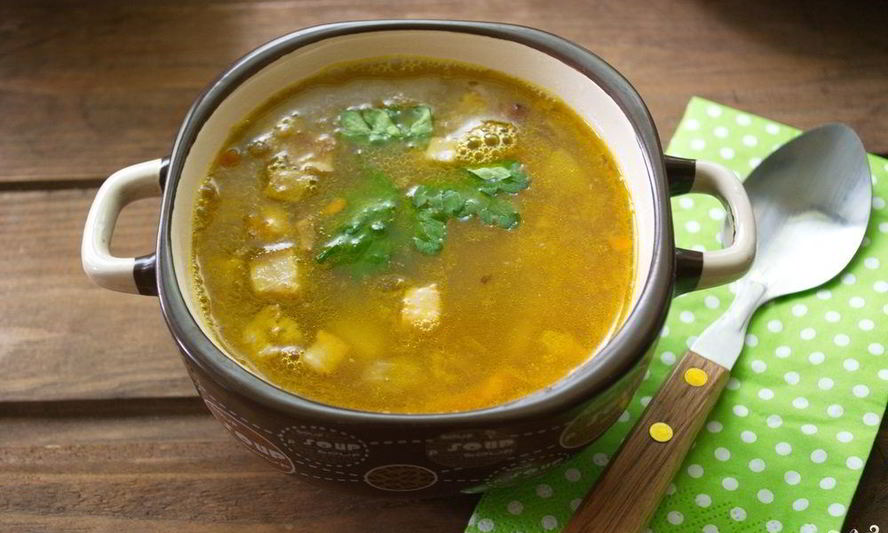 Рецепт горохового супа с копченым салом