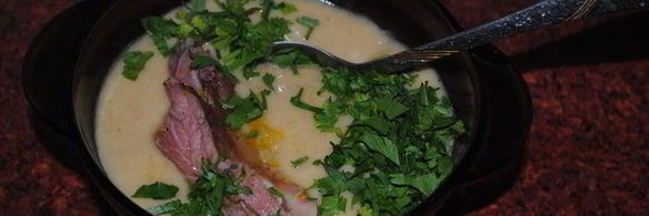 гороховый суп с копчеными ребрышками