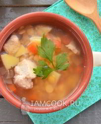 Гороховый суп с курицей в мультиварке