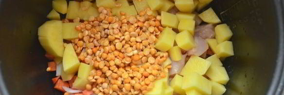гороховый суп с курицей в мультиварке