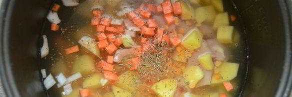 гороховый суп с курицей в мультиварке