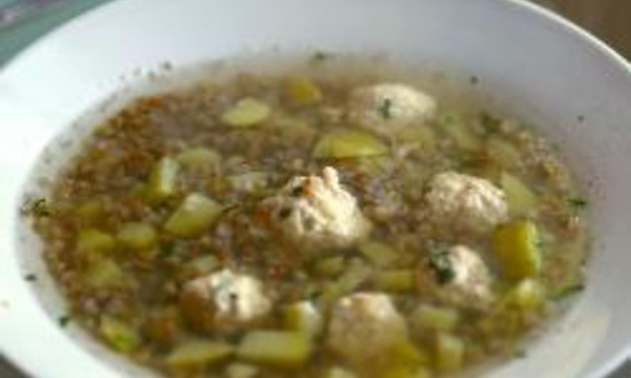 Рецепт гречневого супа с куриными клецками