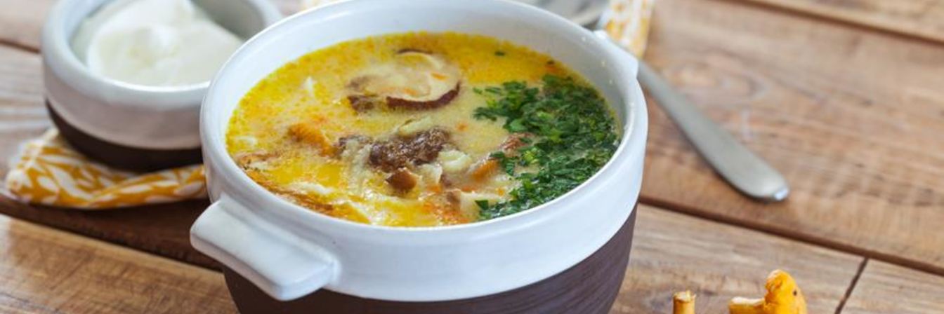 Грибной суп с манной крупой