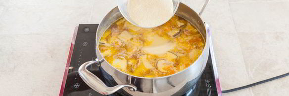 грибной суп с манной крупой