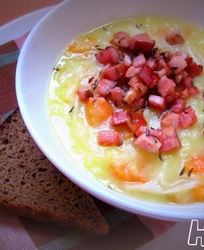 Густой картофельный суп с квашеной капустой