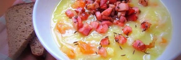 густой картофельный суп с квашеной капустой