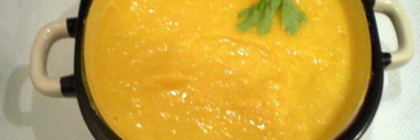 Имбирный суп с морковью и авокадо