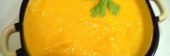 имбирный суп с морковью и авокадо