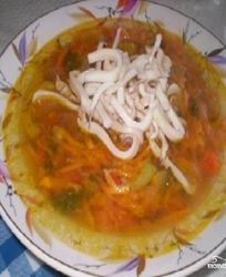 Итальянский суп с кальмарами