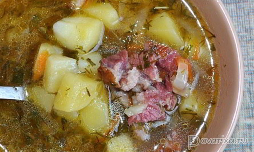 Рецепт картофельного супа с копченой курицей