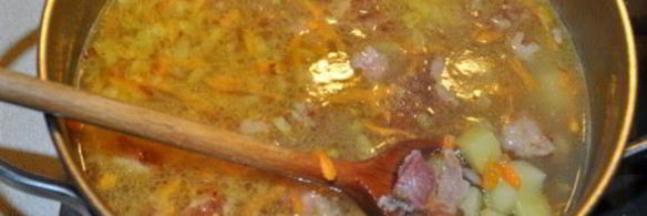 картофельный суп с копченой курицей