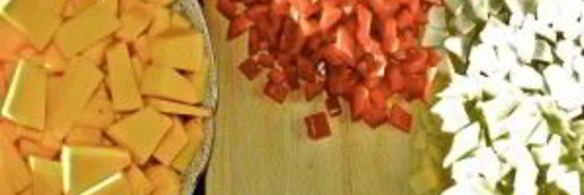 хрустящий суп из тыквы с сухариками