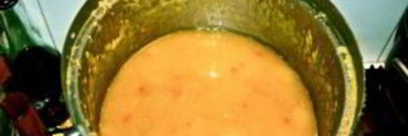 хрустящий суп из тыквы с сухариками