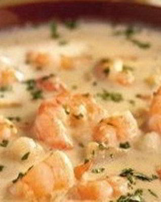 Крем-суп из креветок с сыром Филадельфия
