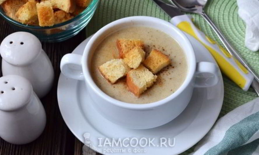 Рецепт крема-супа из шампиньонов со сливками