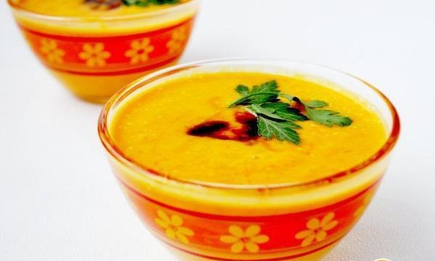 Рецепт крема-супа из тыквы с карри и бальзамическим кремом