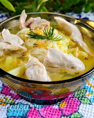 Куриный суп с вермишелью и картошкой
