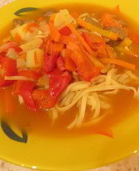 Лагман с говядиной