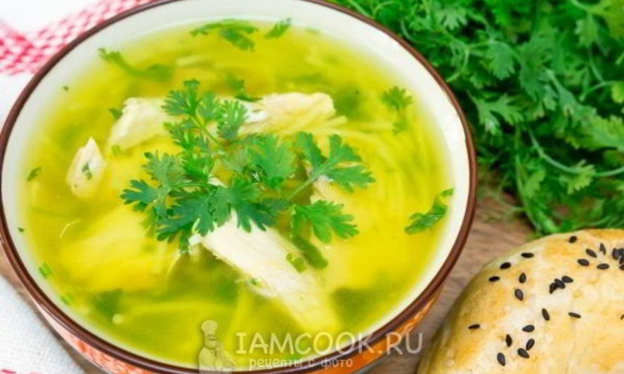 Рецепт легкого куриного супа с шафраном