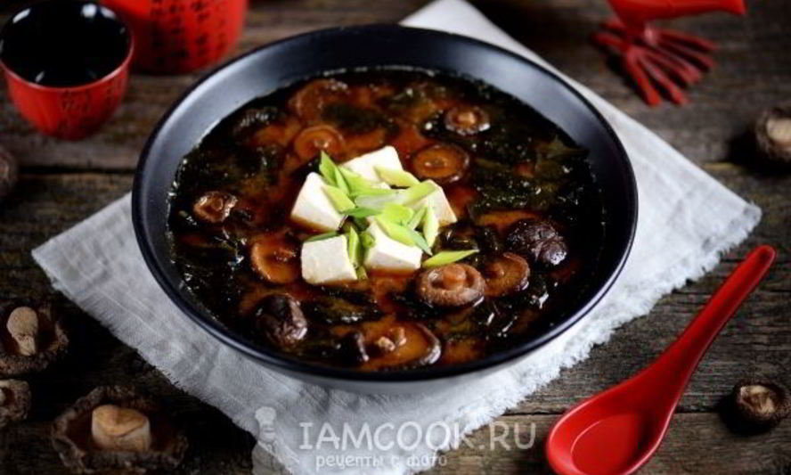 Рецепт мисо суп с водорослями вакаме и тофу