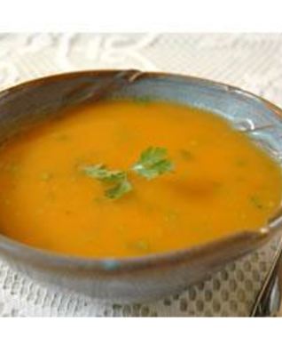 Морковный суп с пастой чили