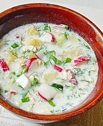 Окрошка днестровская с курицей