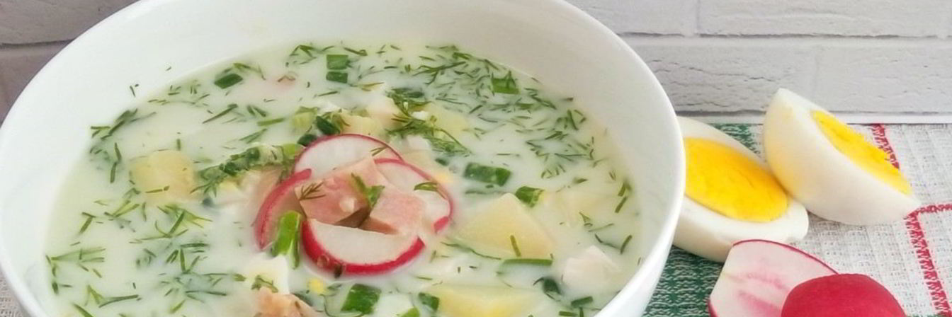 Окрошка на газированной минеральной воде