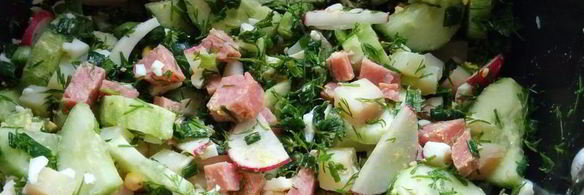 окрошка на газированной минеральной воде