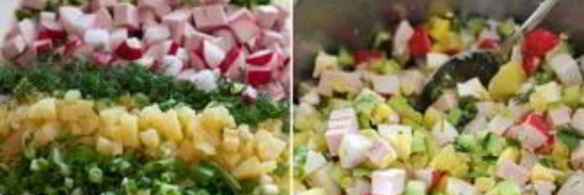 окрошка на кефире