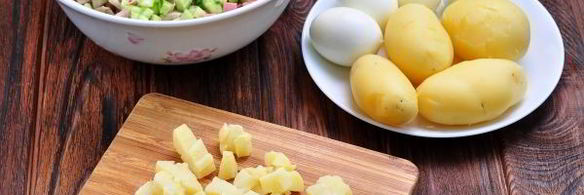 окрошка на курином бульоне