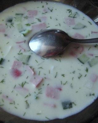 Окрошка на минералке