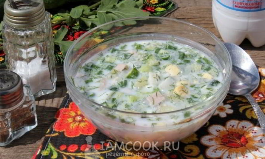 Рецепт окрошки на тане