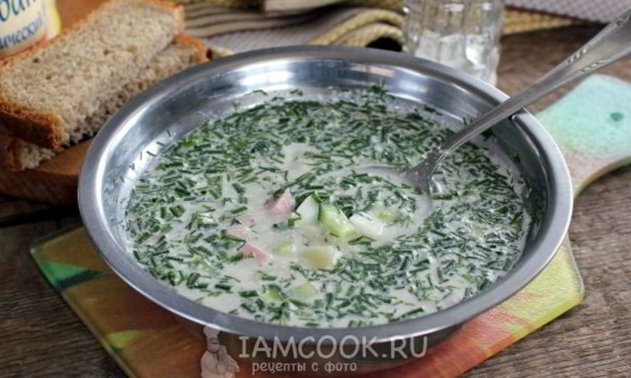 Рецепт окрошки на воде с майонезом и уксусом