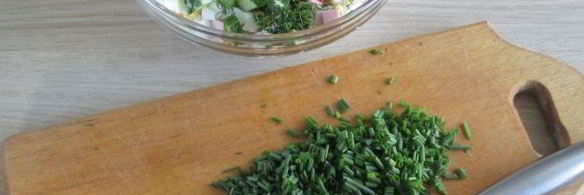 окрошка на воде с майонезом и уксусом