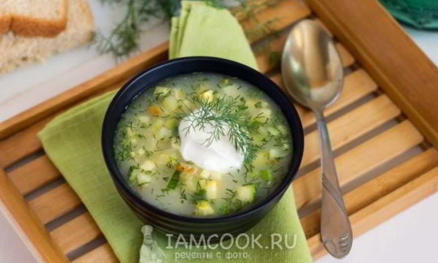 Рецепт окрошки с адыгейским сыром и морковью