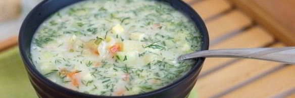 окрошка с адыгейским сыром и морковью