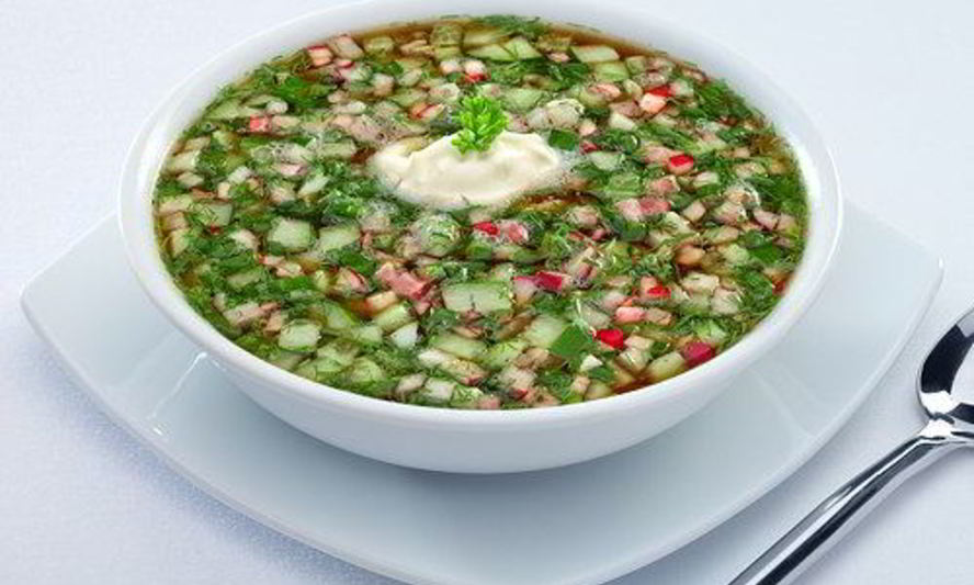 Рецепт окрошки с колбасой на квасе классическая