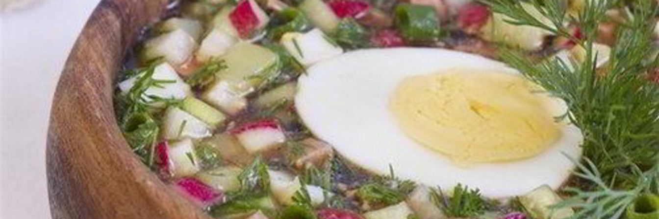 Окрошка с колбасой на пиве